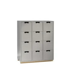 Commode Snö B, light grey, support en bouleau