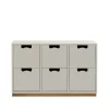 Commode Snö B2, light grey, support en chêne
