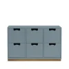 Commode Snö B2, nordic blue, support en chêne