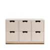 Commode Snö B2, rose, support en chêne