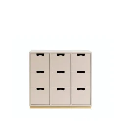 Commode Snö B3, rose, support en bouleau