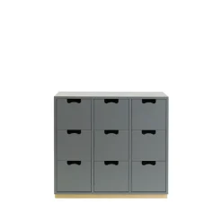 Commode Snö B3, storm grey, support en bouleau