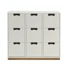 Commode Snö B3, white, support en chêne