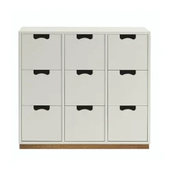Commode Snö B3, white, support en chêne