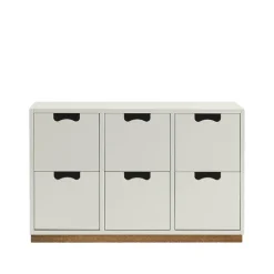 Commode Snö B2, white, support en chêne