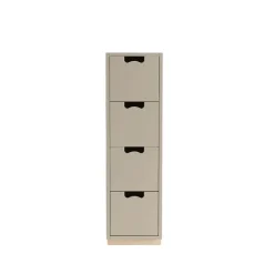 Commode Snö J4, dark sand, base en bouleau