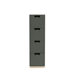 Commode Snö J4, green khaki, base en bouleau