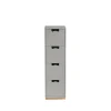 Commode Snö J4, light grey, base en bouleau