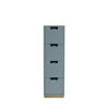 Commode Snö J4, nordic blue, base en chêne