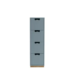 Commode Snö J4, nordic blue, base en chêne