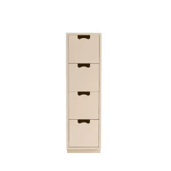 Commode Snö J4, rose, base en bouleau