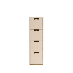 Commode Snö J4, rose, base en chêne