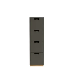 Commode Snö J4, taupe, bas en chêne