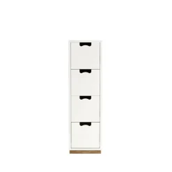 Commode Snö J4, white, bas en chêne