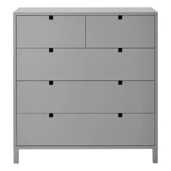 Commode Square 2+3 tiroirs, Gris