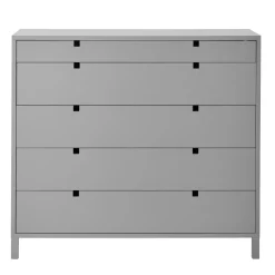 Commode Square 5 tiroirs, Gris