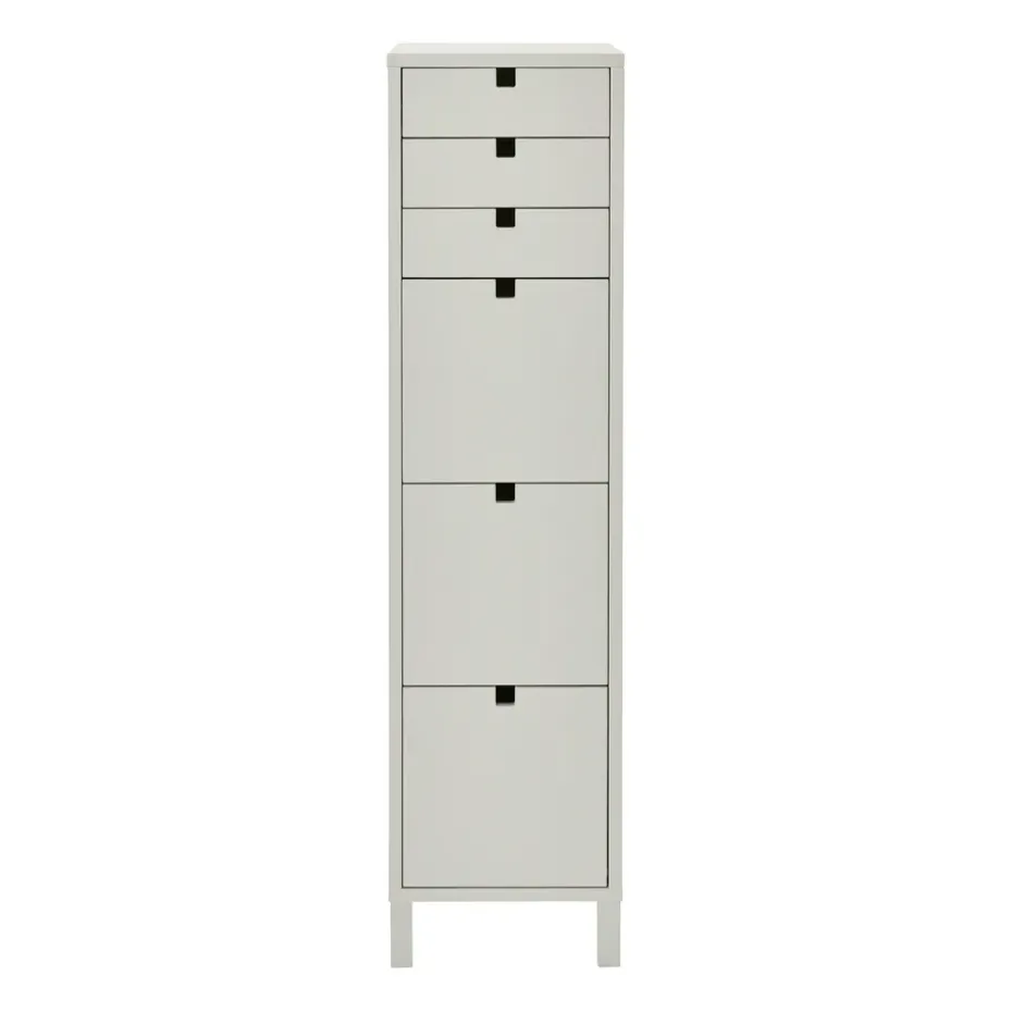 Commode Square mince 6 tiroirs, Sable