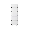 Commode étroite Vidja 5 tiroirs, Laqué blanc