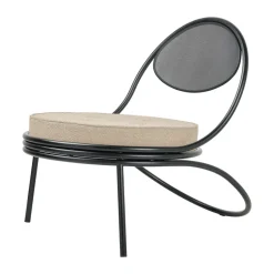 Copacabana Outdoor Lounge Chair assise rembourrée, Lorkey limonta 41-supports noirs