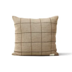 Coussin Aymara 52x52 cm, New carré marron