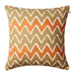 Coussin d'extérieur Ikat Bangalore 50x50 cm, Beige-apricot orange