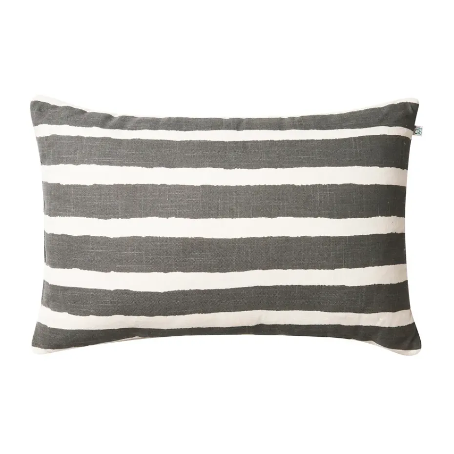 Coussin extérieur Block Stripe 40x60 cm, Grey-off white