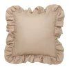 Coussin Garden Glory Outdoor avec volants 45x45 cm, Beige