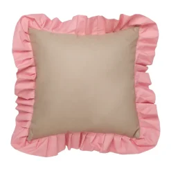 Coussin Garden Glory Outdoor avec volants 45x45 cm, Beige-pink
