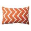Coussin Ikat Sema, Apricot orange-off white