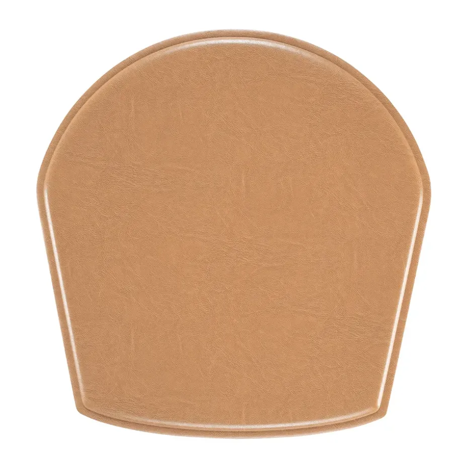 Coussin pour fauteuil/chaise de bar ZigZag, Cuir collé chameau