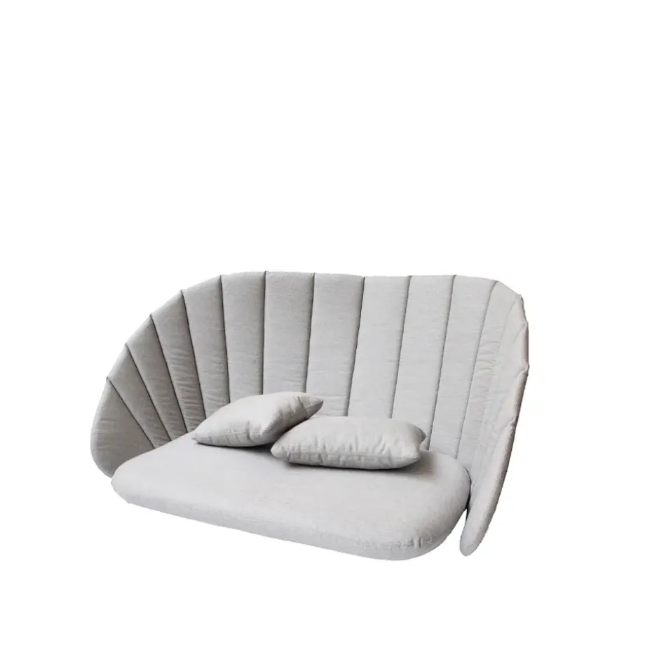 Coussins pour canapé Peacock 2 places, Cane-line natté light grey