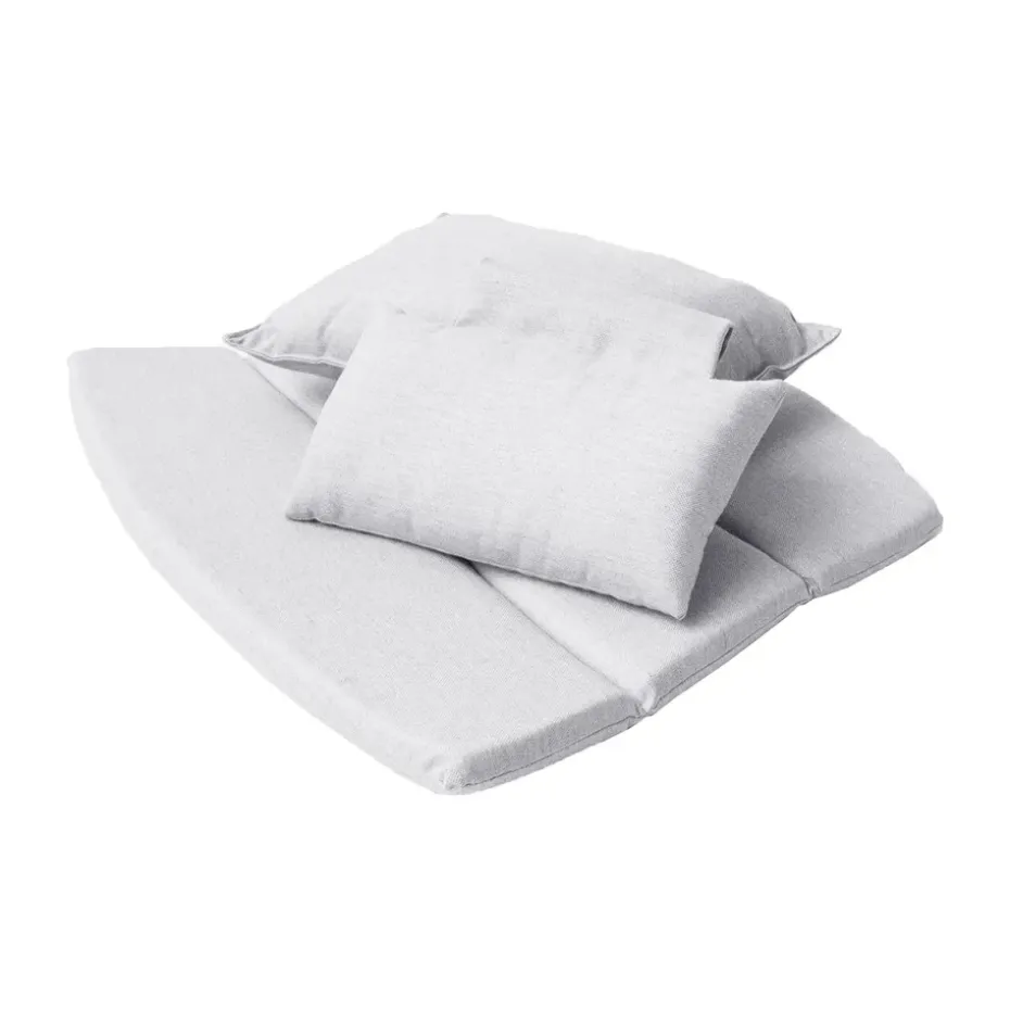 Coussins pour fauteuil lounge Breeze dossier haut, Cane-line Natté light grey