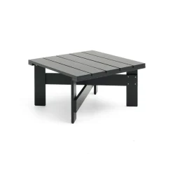 Crate Low Table 75,5x75,5 cm pin laqué, Black