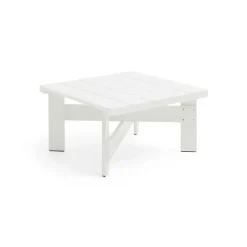 Crate Low Table 75,5x75,5 cm pin laqué, White