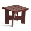 Crate Low Table 45x45x40 cm pin laqué, Iron red