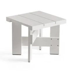 Crate Low Table 45x45x40 cm pin laqué, White
