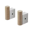 Crochet Attach Lot de 2, Oak-aluminum