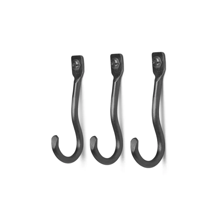 Crochet Curvature Lot de 3, Laiton noir