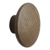 Crochet Dots wood dark stained brown, Ø6,5 cm