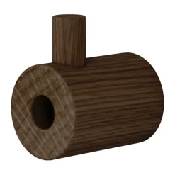 Crochet Moebe wooden wall hook, Chêne fumé