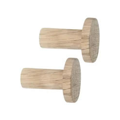 Crochet Point long, lot de 2, Chêne