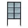 Depot vitrine 85x40x150 cm, Noir-blanc
