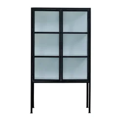 Depot vitrine 85x40x150 cm, Noir-blanc