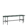 Desserte TS Console 1, marbre vert, structure laquée noire