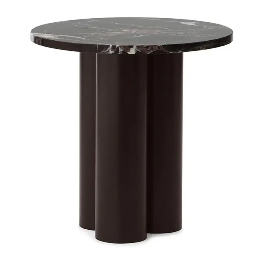 Dit table d'appoint Ø40 cm, Rosso Levanto-brown
