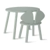 Ensemble Mouse chaise haute + table, Vert olive