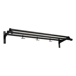 Etagère à chapeaux Nostalgi 291 100 cm, Chêne peint noir-noir