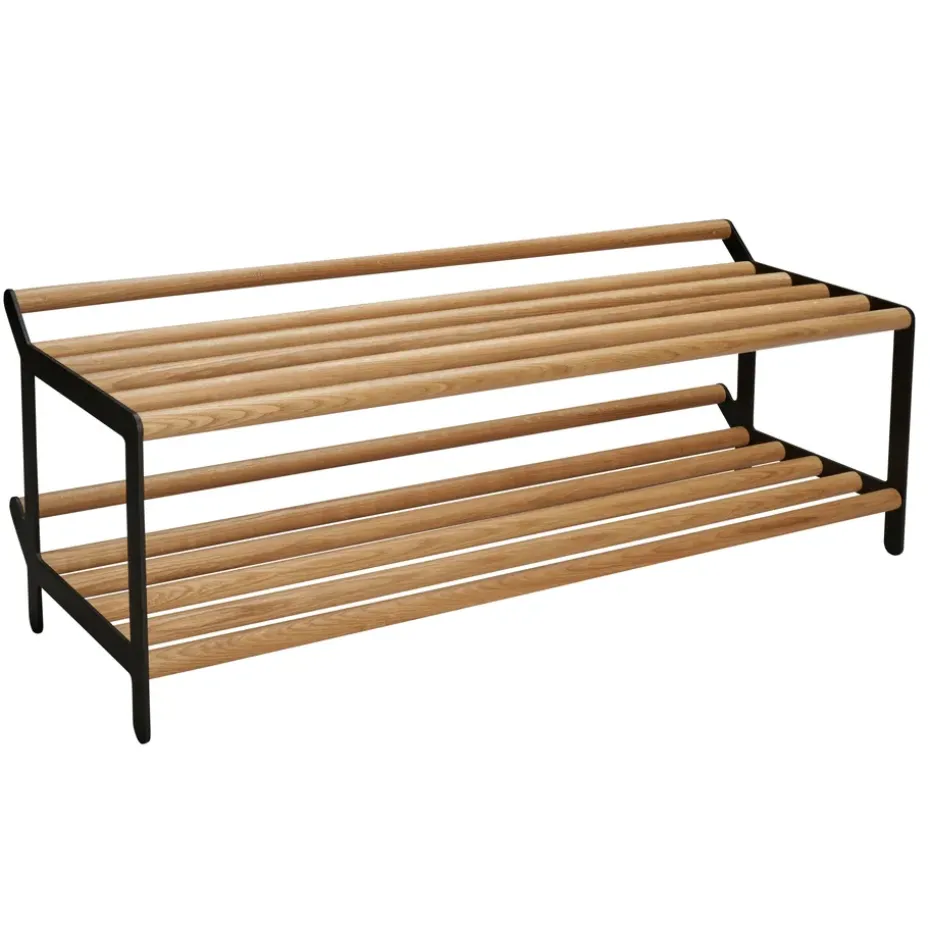 Etagère à chaussures Tamburin 60 cm, Chêne-noir