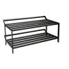 Etagère à chaussures Tamburin 60 cm, Chêne peint noir-noir