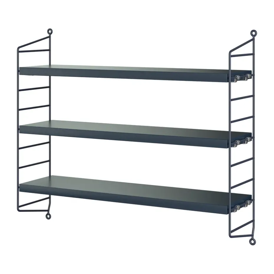 Etagère murale String Pocket, Nybro bleu